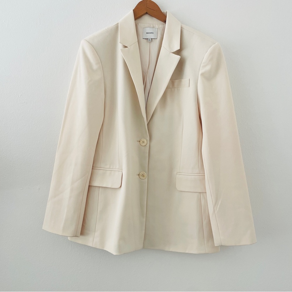 Reformation Cream Blazer // Size XL